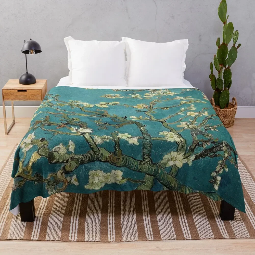 

Almond Blossom Throw Blanket Kid'S Blankets For Bed Retros Comforter Blankets