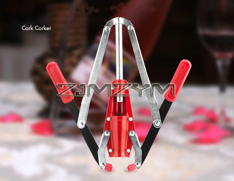 Portable Manual Double Lever Hand Corker Wine Bottle Corker for Homebrew Wine Making Equipment Sealing Machine Hand Tools