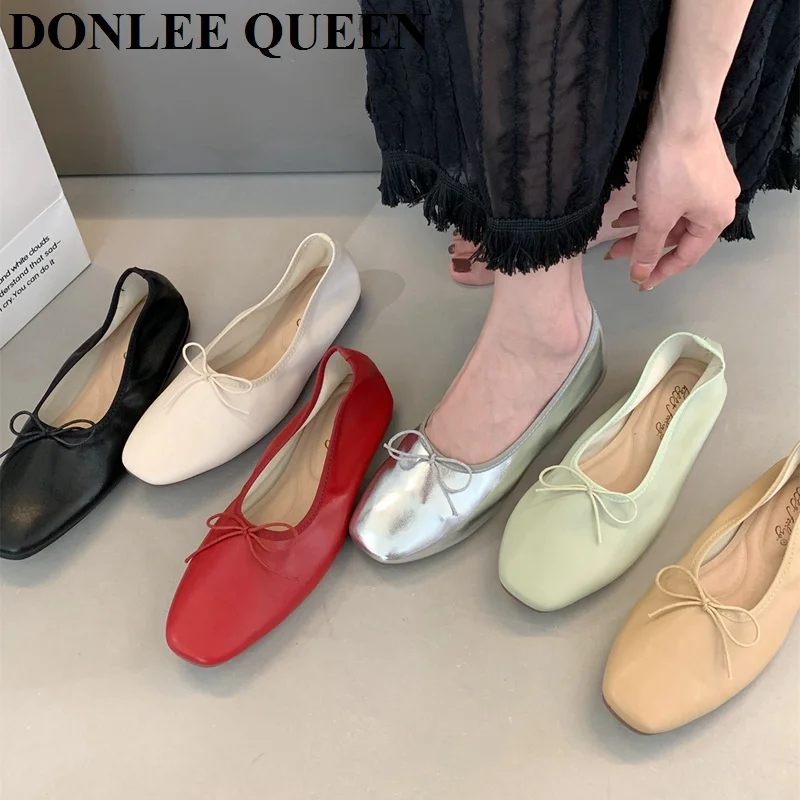 2024 Fashion Candy Color Flats Ballet Shoes Women Female Ballet