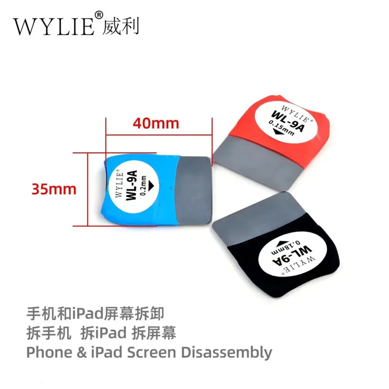 

WYLIE WL-9A 5 шт. инструменты для разборки экрана для iPhone iPad Android телефонов прямой изогнутый экран для телефонов открытие демонтаж лезвия