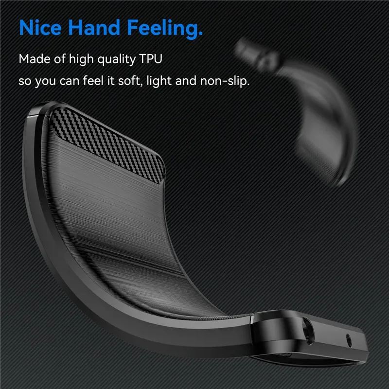 For Motorola Moto G22 G32 G42 G52 G62 G72 G82 Case Silicone Bumper Carbon Fiber TPU Slim Cover For Moto E22 E22i E22S E32 E32S - 4