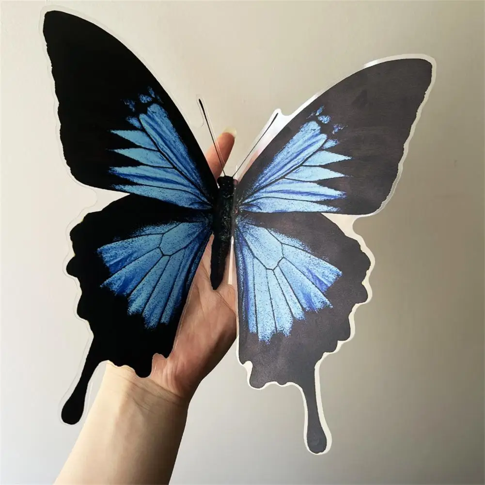 40cm Large Butterflies Colorful 3D Wall Sticker Butterfly Ornaments Wall Decals Home Window Wedding Background Sticker Decor wall stickers window stickers