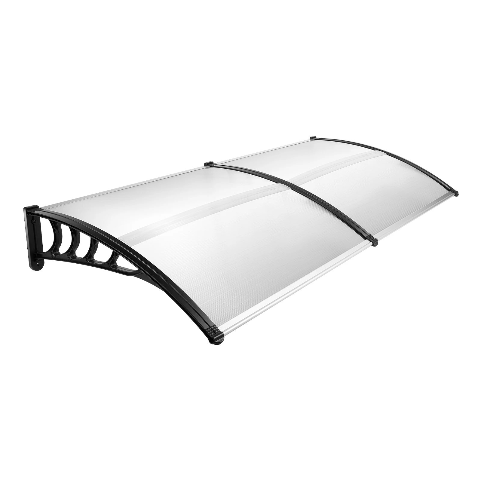 Türüberdachung 200 x 93 cm, Polycarbonat-Überdachung, Sonnenmarkise, Regenschutz mit Polypropylenrahmen für Ladentüren und Fenster – Detail 12