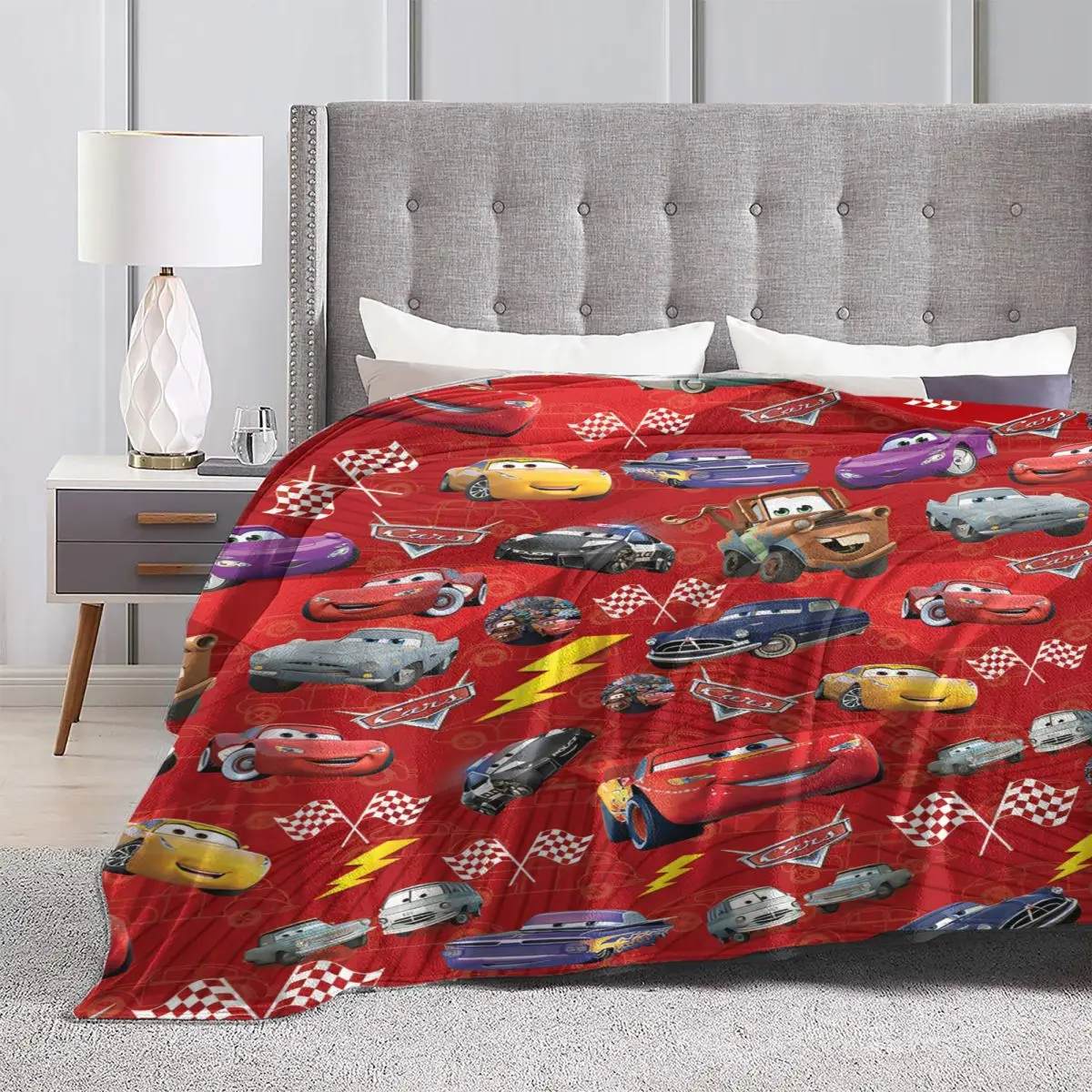 Cars Lightning McQueen 95 Flannel Blanket Life Is A Highway Super Warm Throw Blanket for Couch Bed Picnic Bedspread Sofa Bed 3