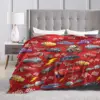 Cars Lightning McQueen 95 Flannel Blanket Life Is A Highway Super Warm Throw Blanket for Couch Bed Picnic Bedspread Sofa Bed 3