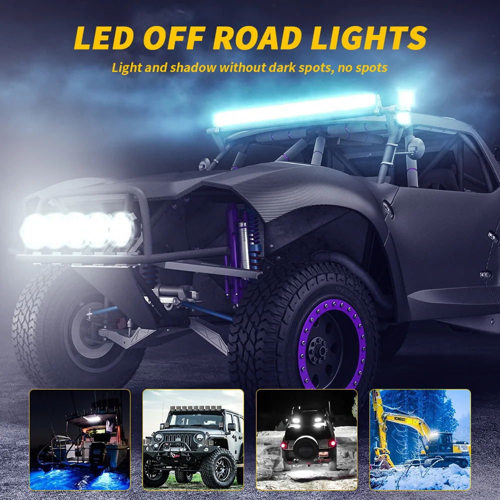 4Inch Auxiliary Auto Fog Light Work Fog Light Long Range Led Light Bar for Moto