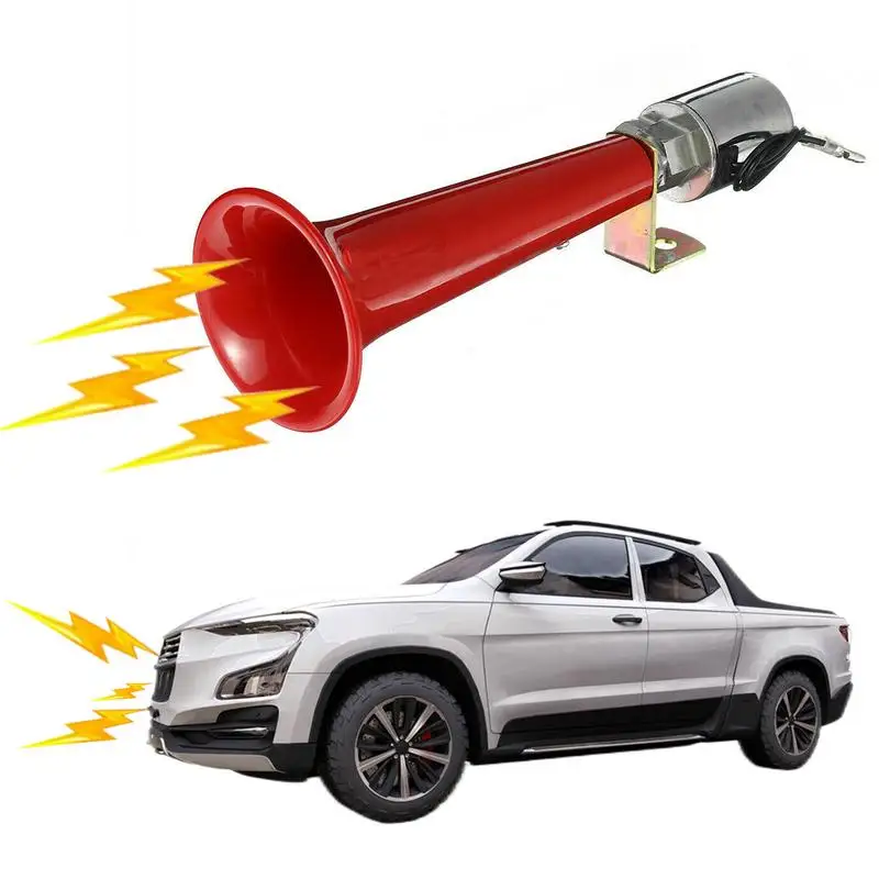 

Truck Air Horn Car Horn Remind Vehicle Ahead 180DB High Decibel Train Horn Powerful Voice Polished And Shiny Single Pipe Truck