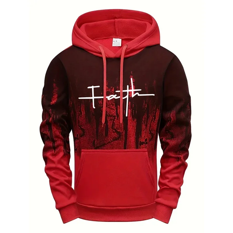 Men's Splatter Hoodie Fall Winter Streetwear