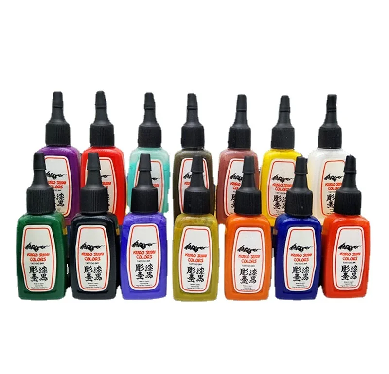 14 Color Carved Lacquer Tattoo Ink Material Eyebrow Tattoo Color Material Colorful Pigment Set Halloween Machine