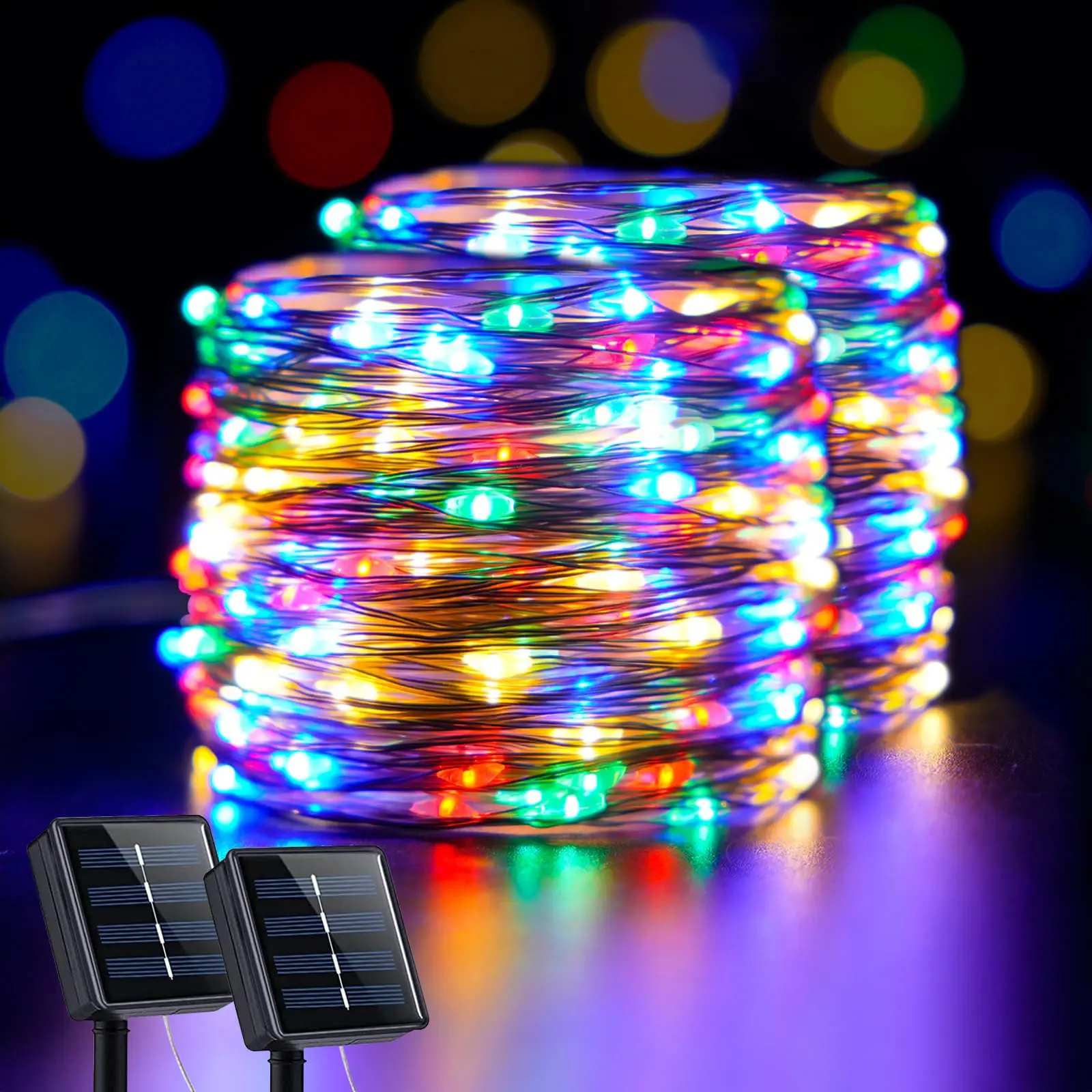 

Solar Powered Outdoor Garland Decorative Festoon LED Fairy Light String for Wedding New Year Garland Christmas Lights Waterproof