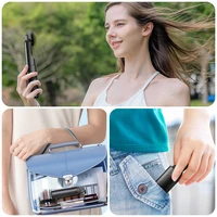 Portable Fan Mini Cute Handheld Fan LED Display USB 2000mAh Recharge Hand Held Small Pocket Fan with Power Bank Feature 5