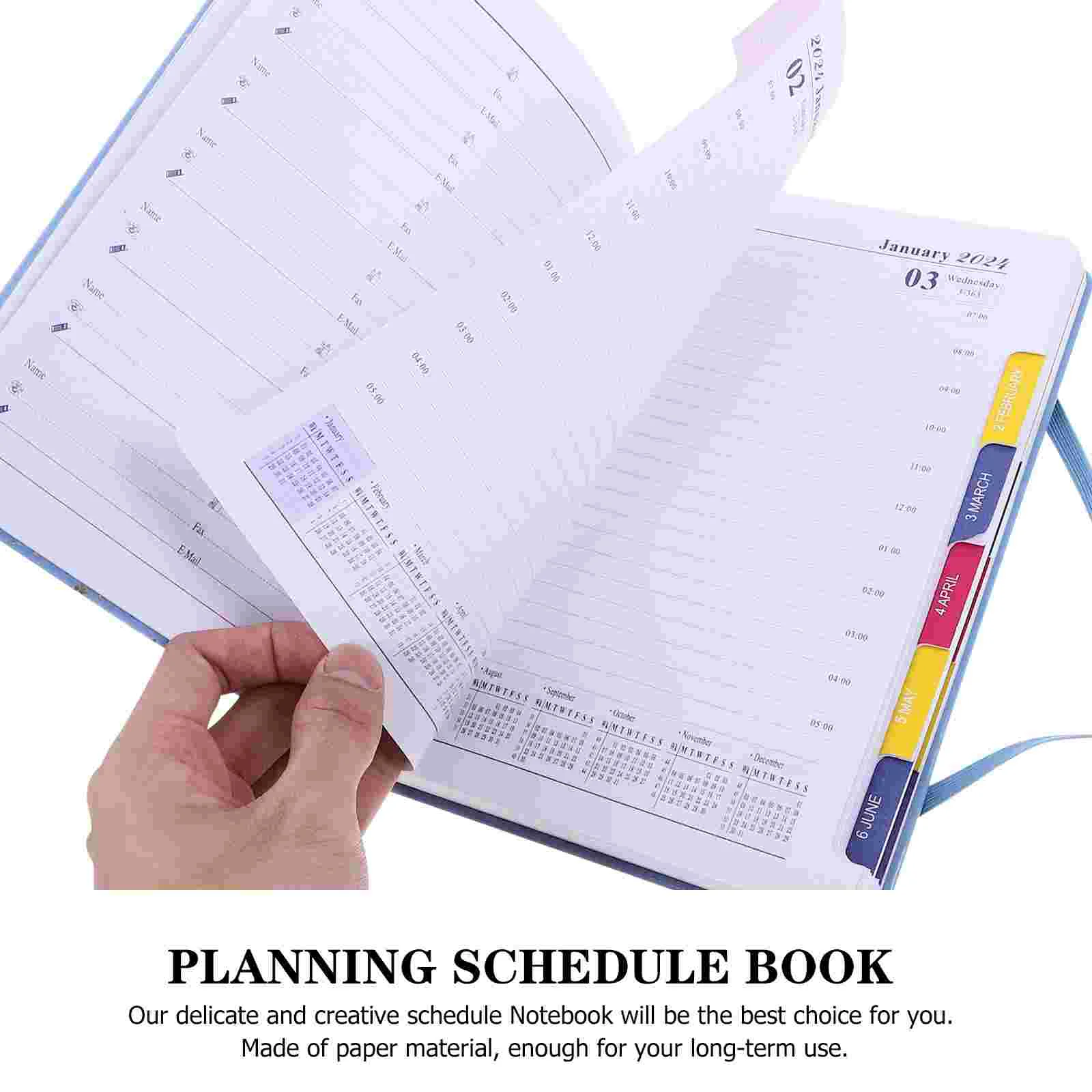 2024 Agenda Book Planner Notepad Portable Notebook Schedule Paper  Multifunction Dividers - AliExpress