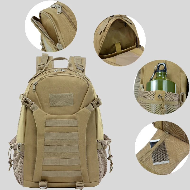 

Outdoor Mountaineering Waterproof Hiking Camping Travel 600D Backpack Military Tactical Backpack Military Molle Assault Bag