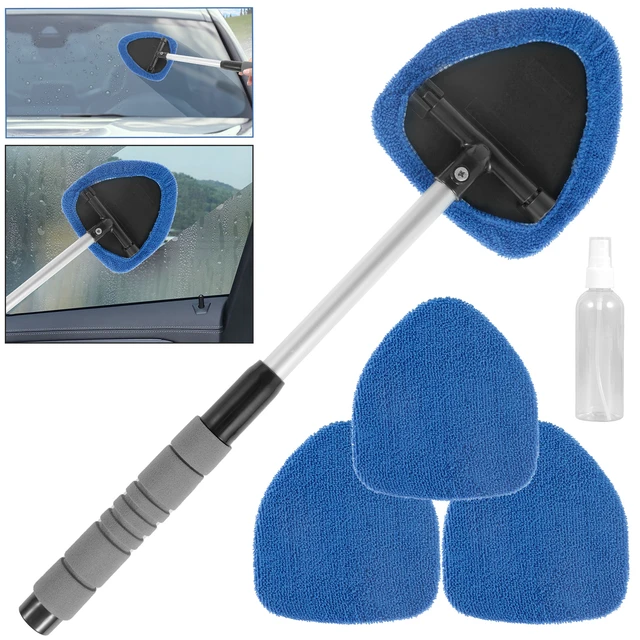 Windshield Cleaner Microfiber Car Window Cleaning Tool With Extendable  Handle Interior Exterior Glass Wiper Car Glass Cleaner - Sponges, Cloths &  Brushes - AliExpress