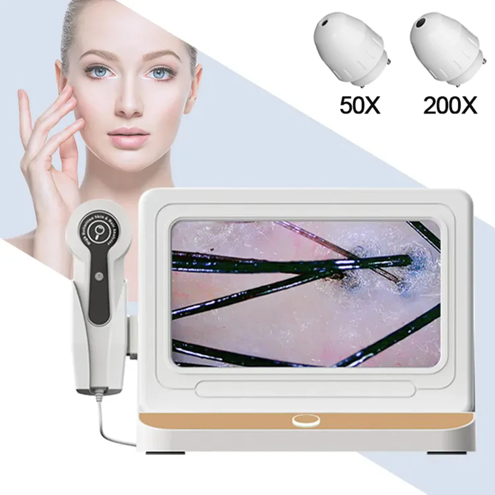 200 50x skin hair scalp detector dermascope for skin scanner machine