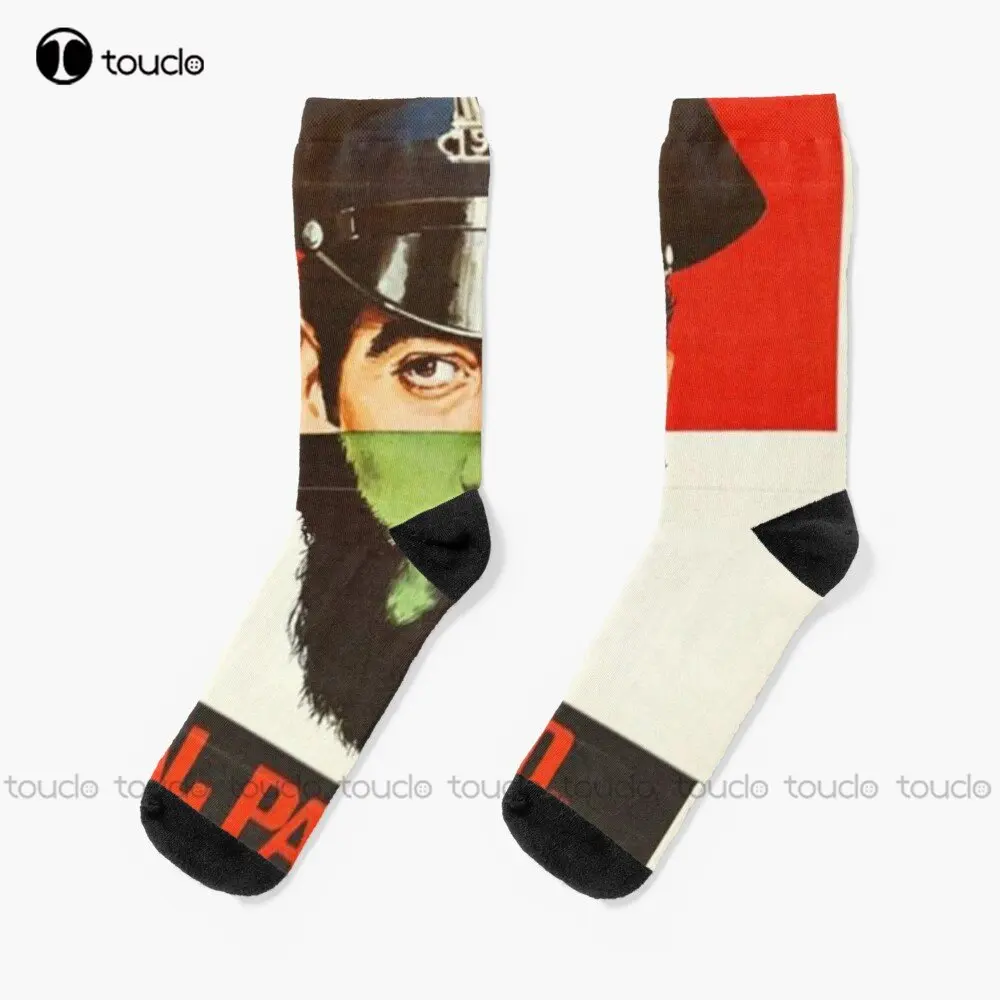 

Serpico Movie Poster Socks White High Socks 360° Digital Print Personalized Custom Unisex Adult Teen Youth Socks Custom Gift Art