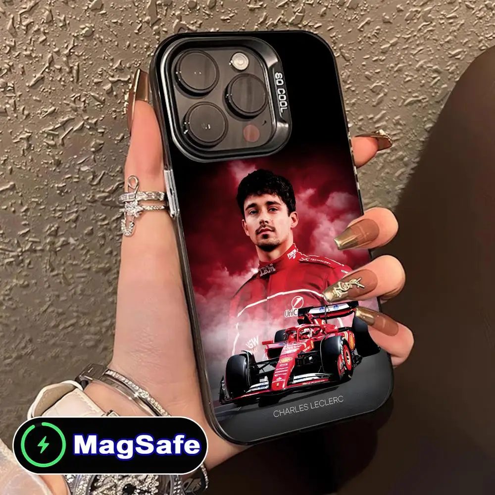 Translucent Color Print Sports Phone Case Featuring Charles Leclerc