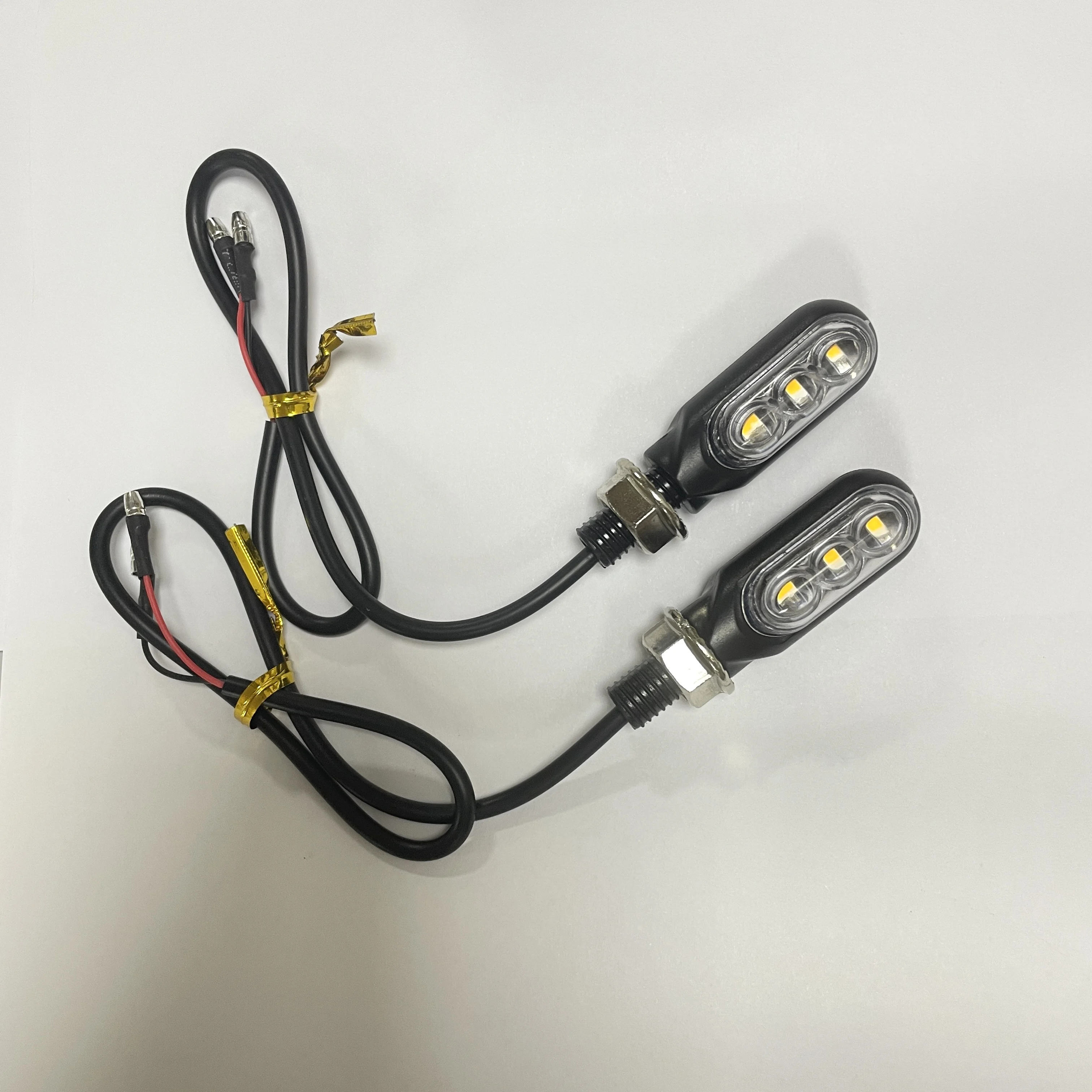 

Motorcycle Mini LED Turn Signal Lights Amber Flowing Directional Signal Lamp Intermitentes Moto for Kawasaki Yamaha Cafe Racer