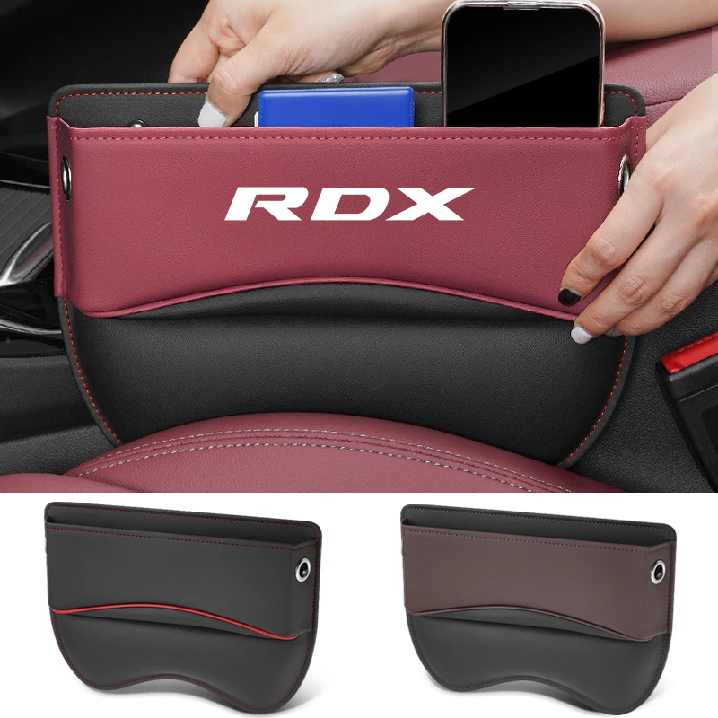 

Car Storage And Finishing Leather Seat Gap Storage Box For Acura RDX Auto Interior Chair Sewn Leather Storage Box Accessories