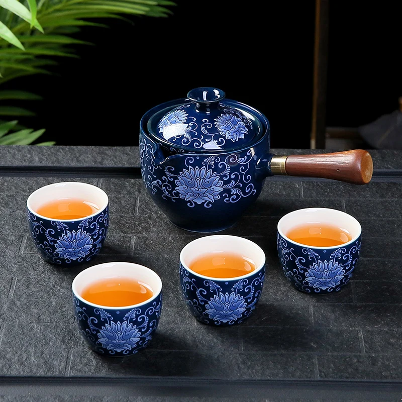 More Capacity Chinese Kung Fu Tea set Travel Tea set Ceramic Portable Teapot Maker Infuser Teacup