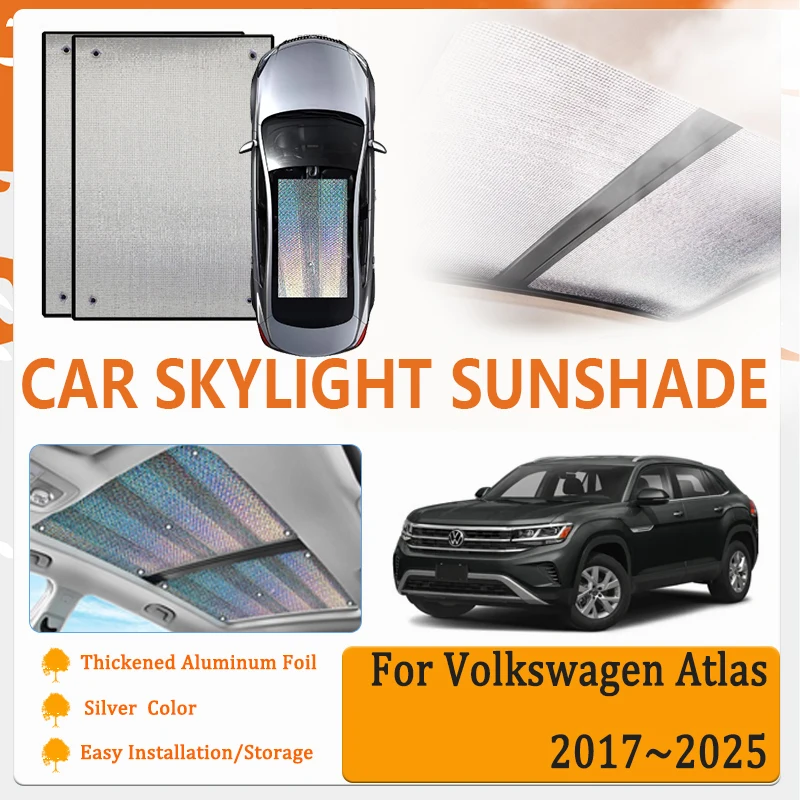 

2PCS For Volkswagen Atlas VW Teramont CA1 2017~2025 Car Skylight Window Sunshades Sun Shields Visors Car Shades Auto Accessories