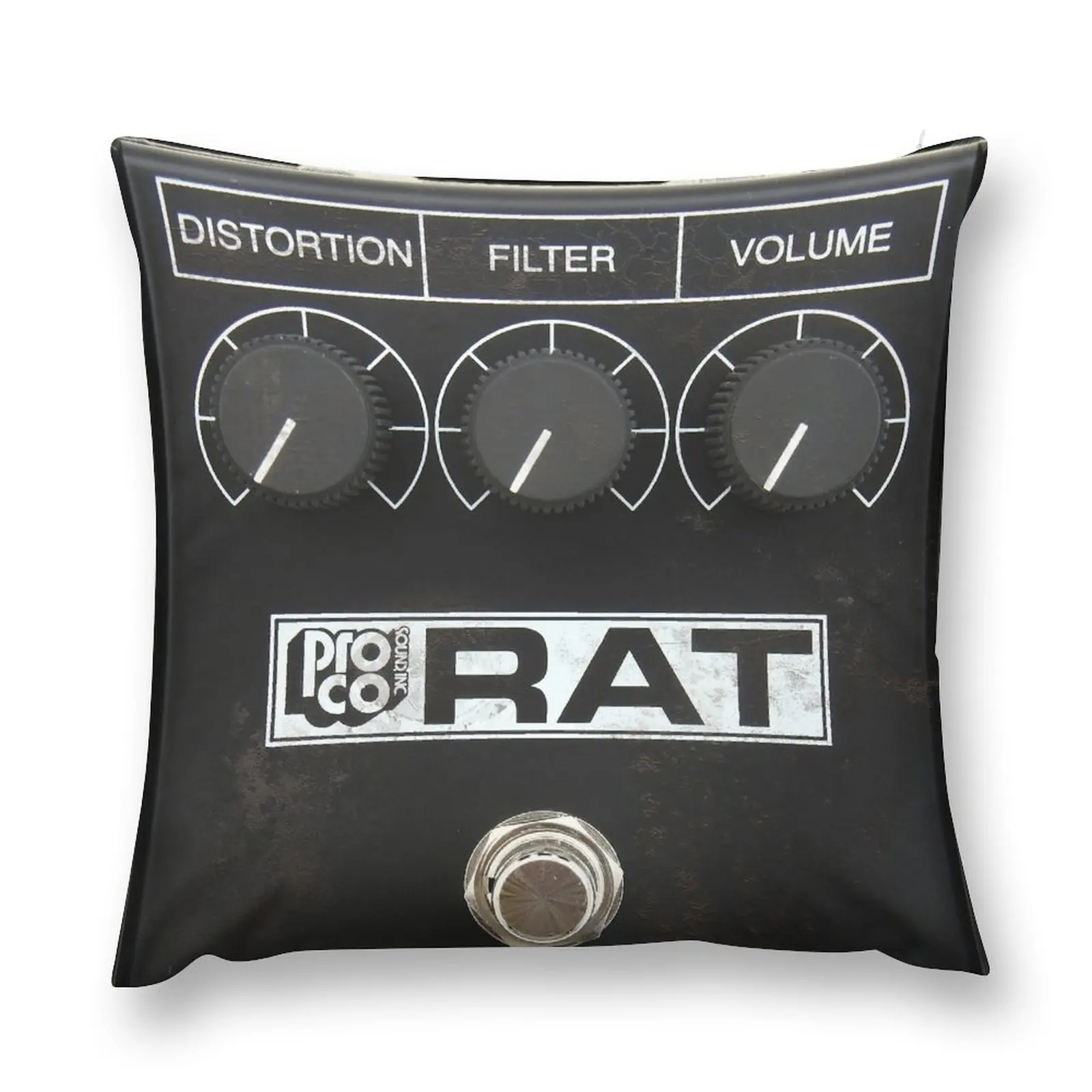 Proco Rat Guitar Pedal Distortion Throw Pillow Federe Federe Natalizie