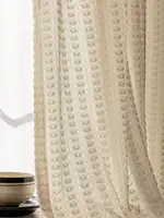 French curtains, gauze curtains, retro living room relief, light luxury, high-end window screens 1