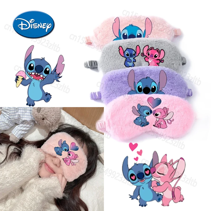 thumbnail image 1 of Antifaz de peluche de Stitch de Disney, antifaz para dormir con dibujos animados de Stitch, suave y bonito parche para los ojos, banda para dormir para viajes, regalos de cumpleaños, 1 of 5