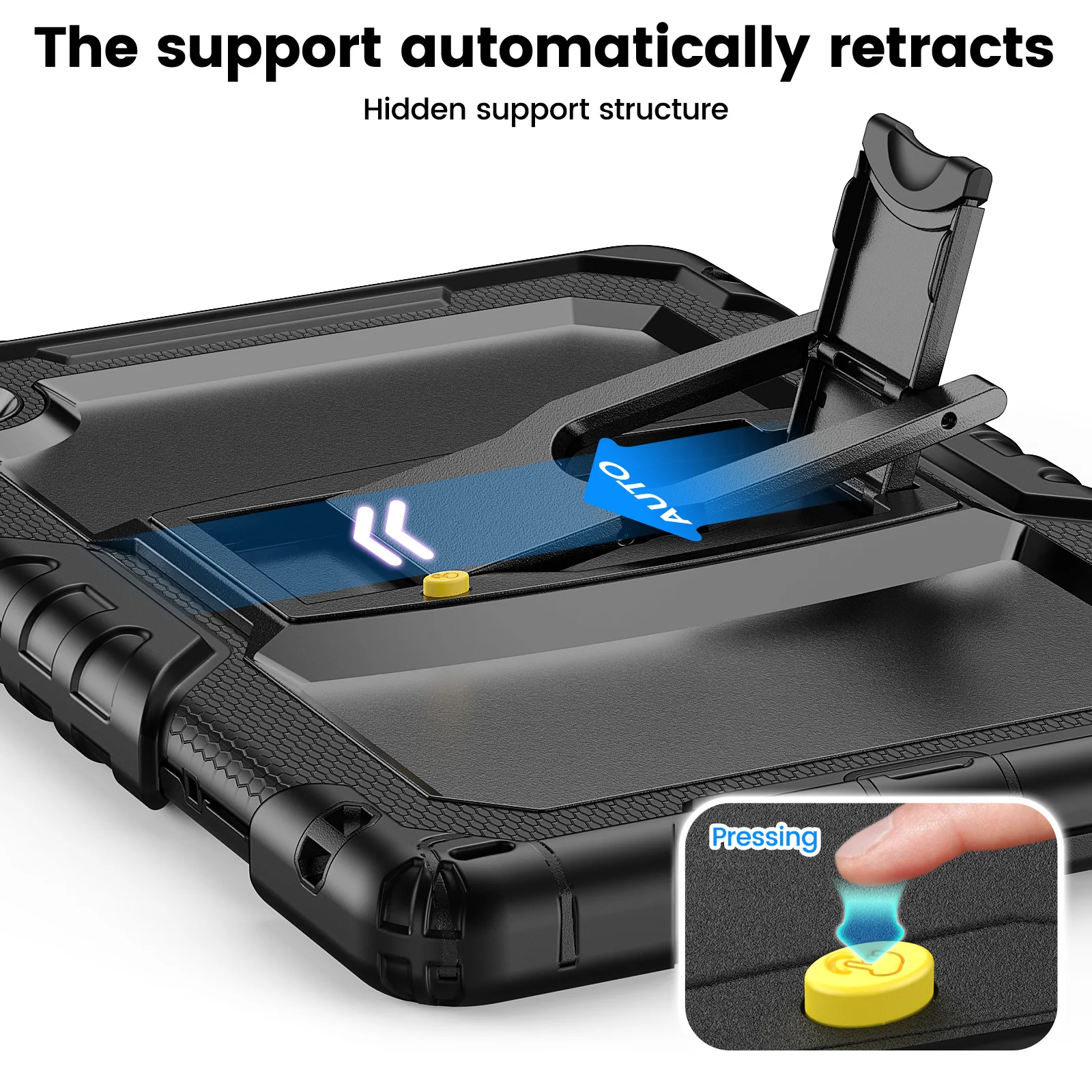 Rugged Kickstand Case with 3-Layer Shockproof Protection