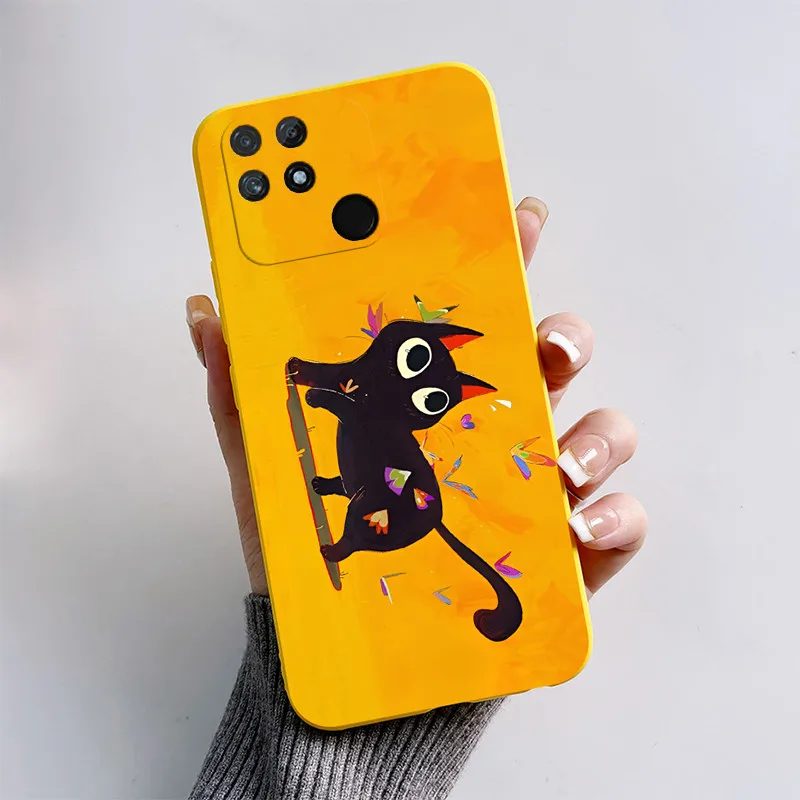 Cute Cat Cartoon Shockproof Soft Silicone TPU Phone Back Cover