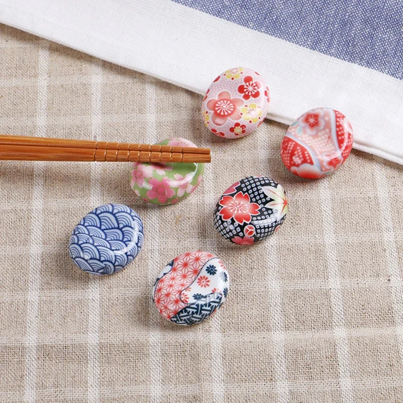 QNBHR Cherry Blossom Ceramic Chopsticks Holder Home Decoration Japanese - View #7