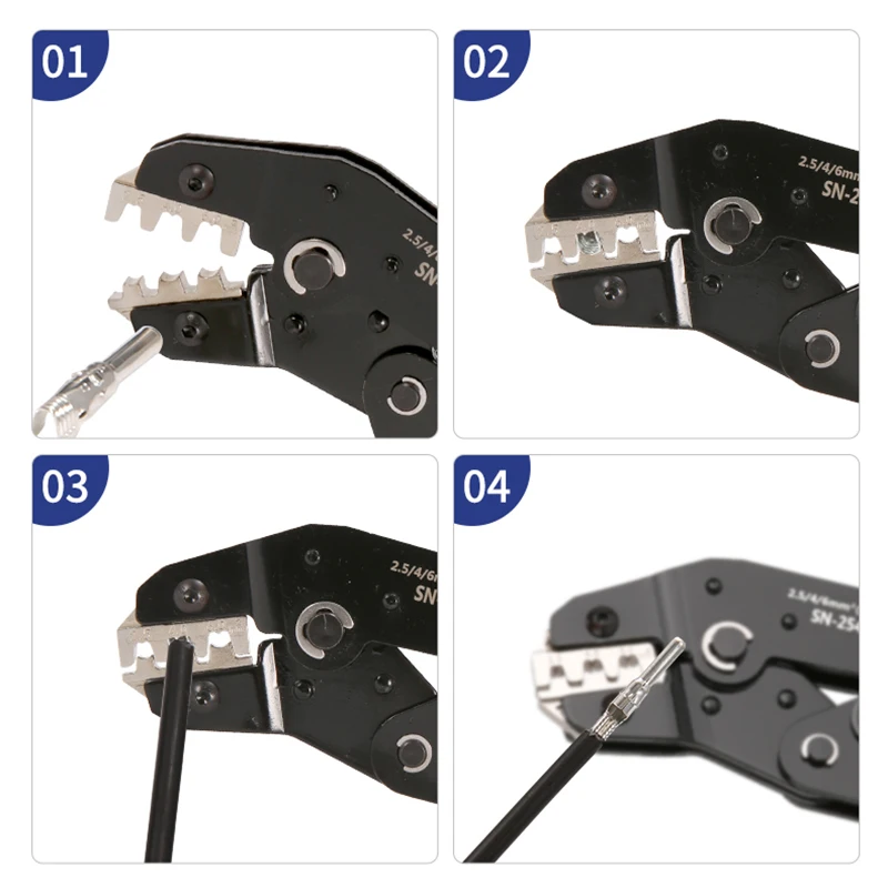 Solar Photovoltaic Connectors Plier Crimping Tool Set For 2.5/4/6mm2 Wire Crimper Plier Kit Solar Connectors Clamp solar connector crimping tool set