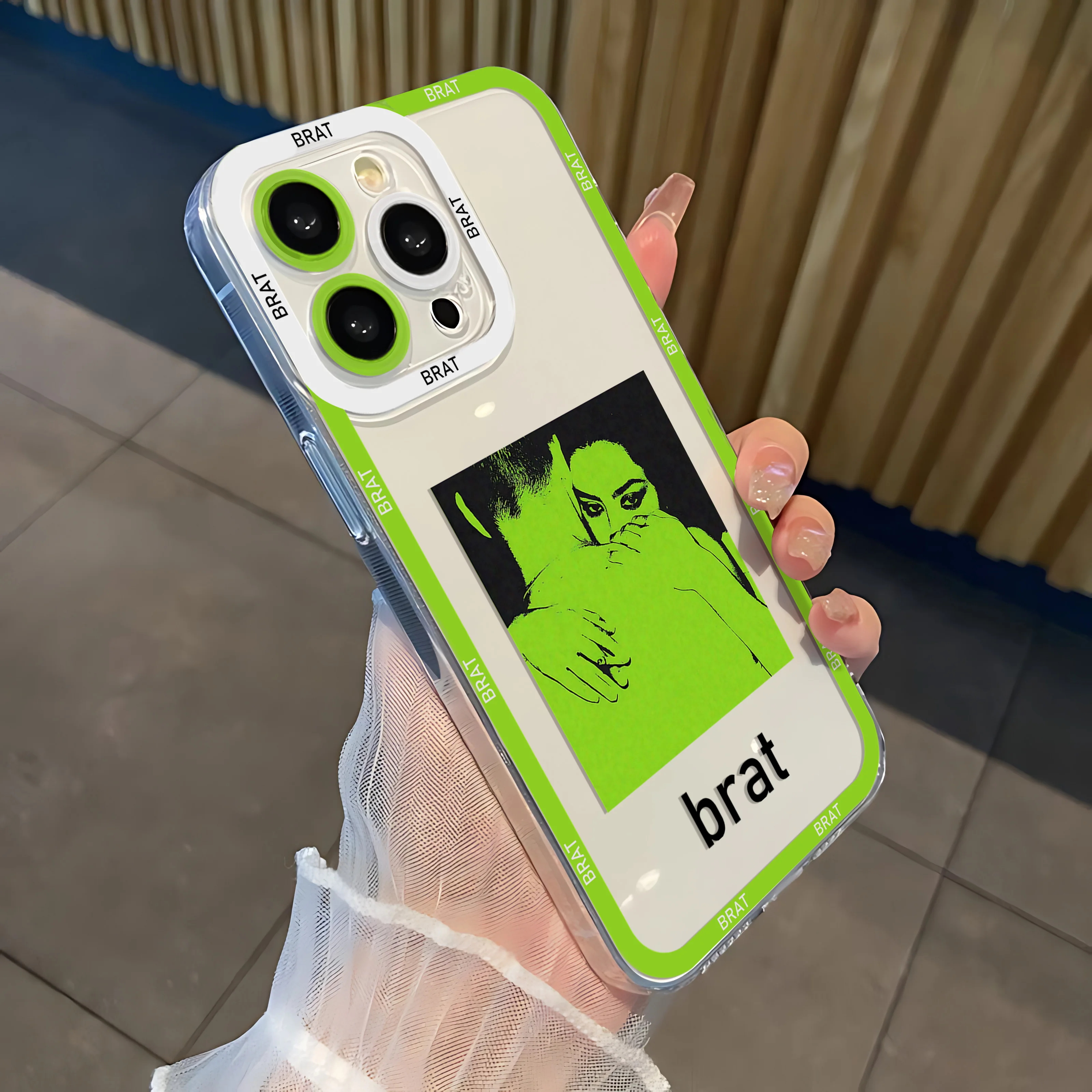 Stylish Charlis XCX B-BRAT Transparent Phone Case