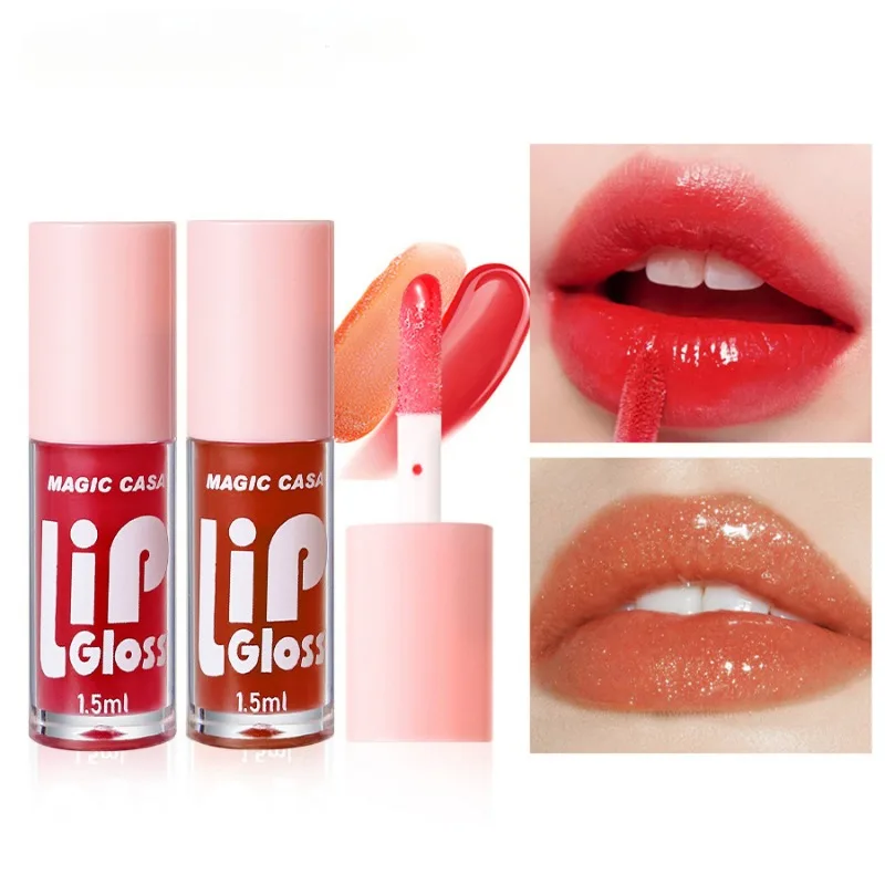 6pcs/set Hydrating Jelly Lip Oil long-lasting Moisturizing smooth shimmering Lip Hydrating Liquid Makeup Tool Gift