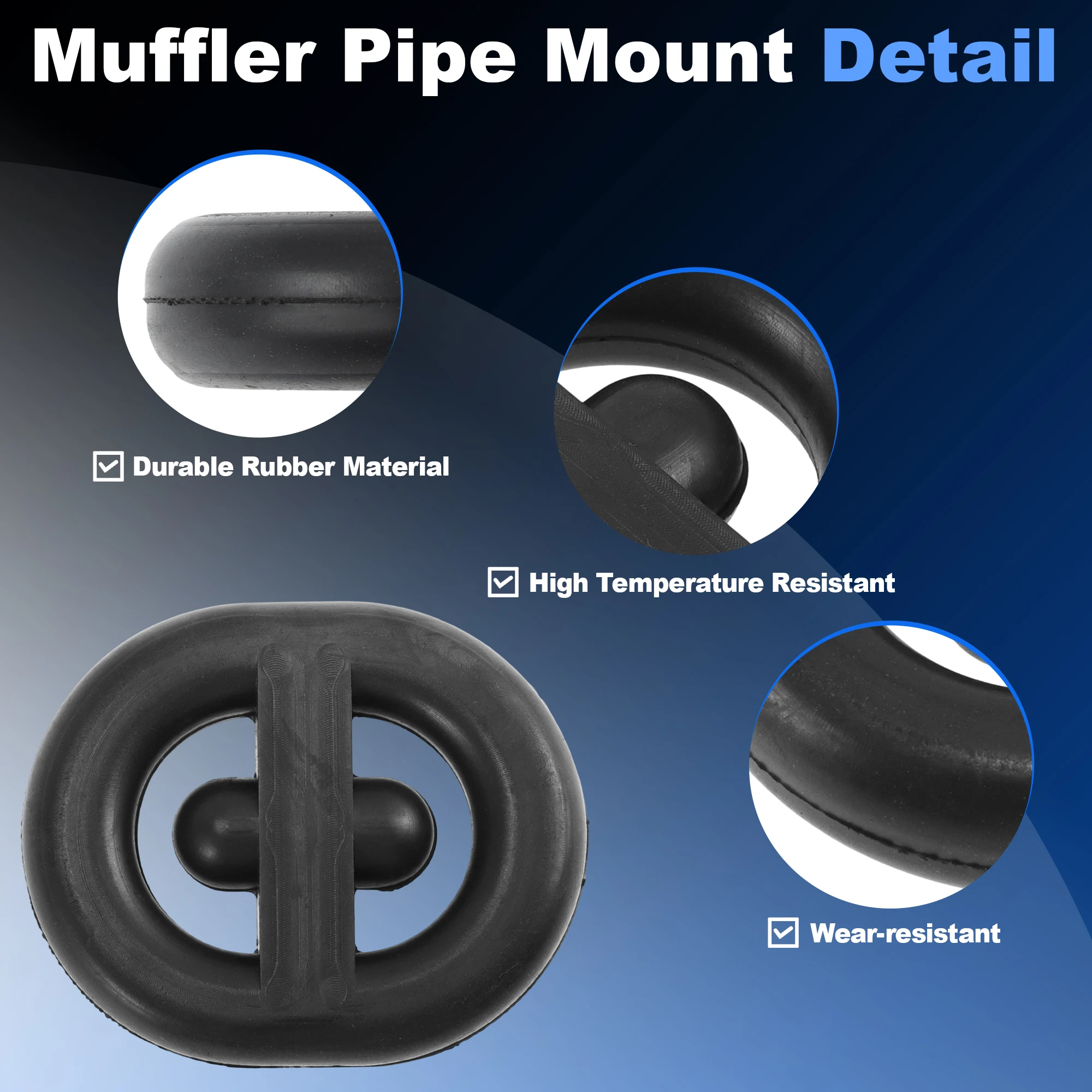 UXCELL 07358 4 Stück Auspuff-Schalldämpfer-Gummihalterungen für VW Golf Passat für Audi 80 90 – Detail 2