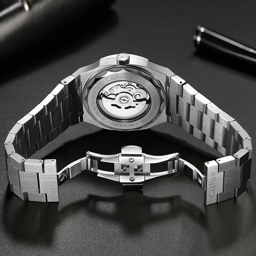 CADISEN Diver Watch Retro Luxury Sapphire MIYOTA 8215 German Designer Men Automatic Mechanical Watches 10Bar Waterproof Luminous