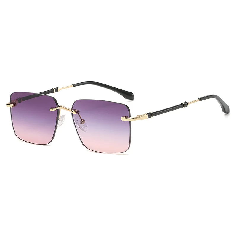 New Men's Trimmed Square Sunglasses Fashion Cover Men And Women Trend Sunglasses European And American Star Glasses
