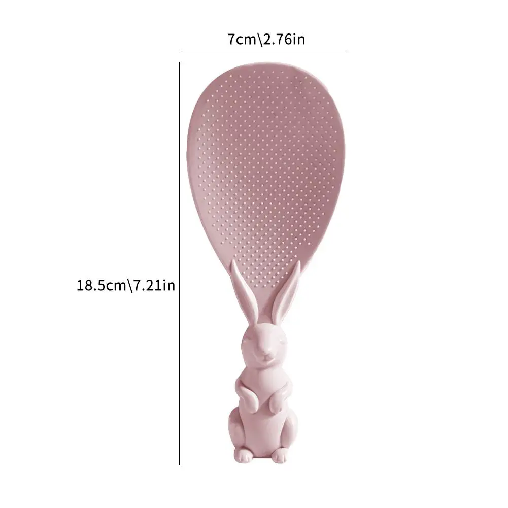 Straw Rabbit Spoon Can Stand Up Rabbit Rice Spatula Rice Cooker Creative Non-stick Cartoon Spoon