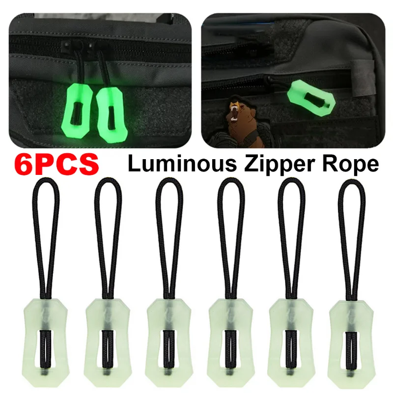 Description Picture 2 of itemLuminous Zippers Ropes Handle Zippers Rope PVC Slider Head DIY Repair Kit Bags Clothes Zipper Rope Sewing Supplies Accessory