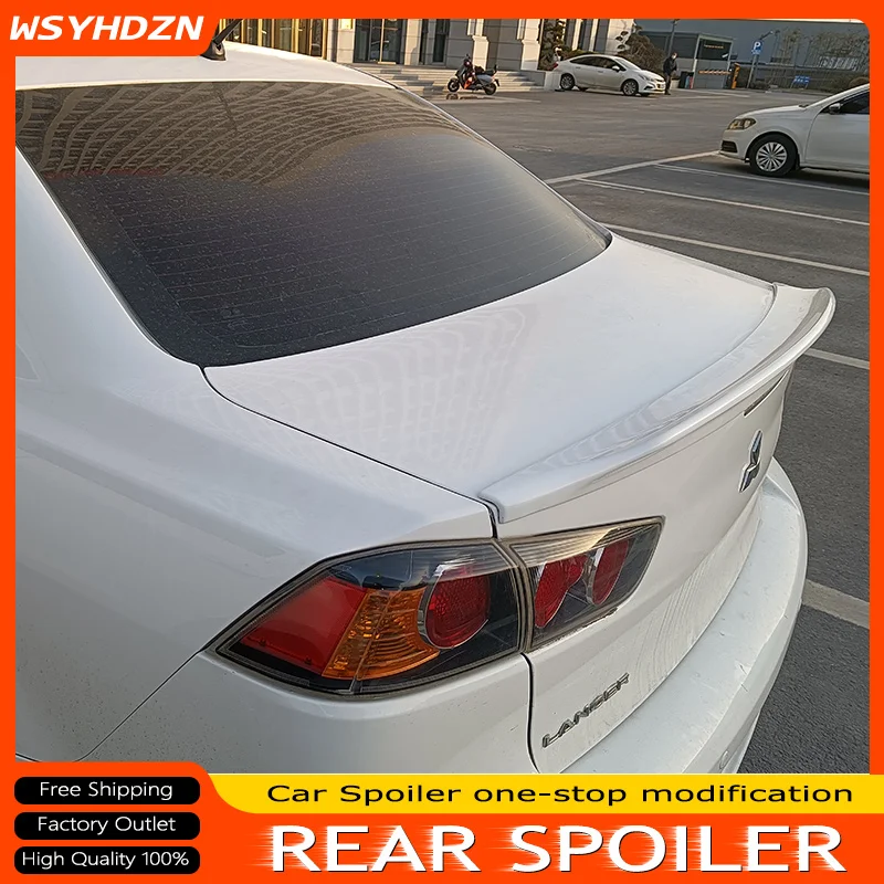 

For Mitsubishi Lancer EX Evo 2008 - 2015 Gloosy Black Spoiler ABS Plastic Rear Trunk Wing Car Accessories Exterior Decorative