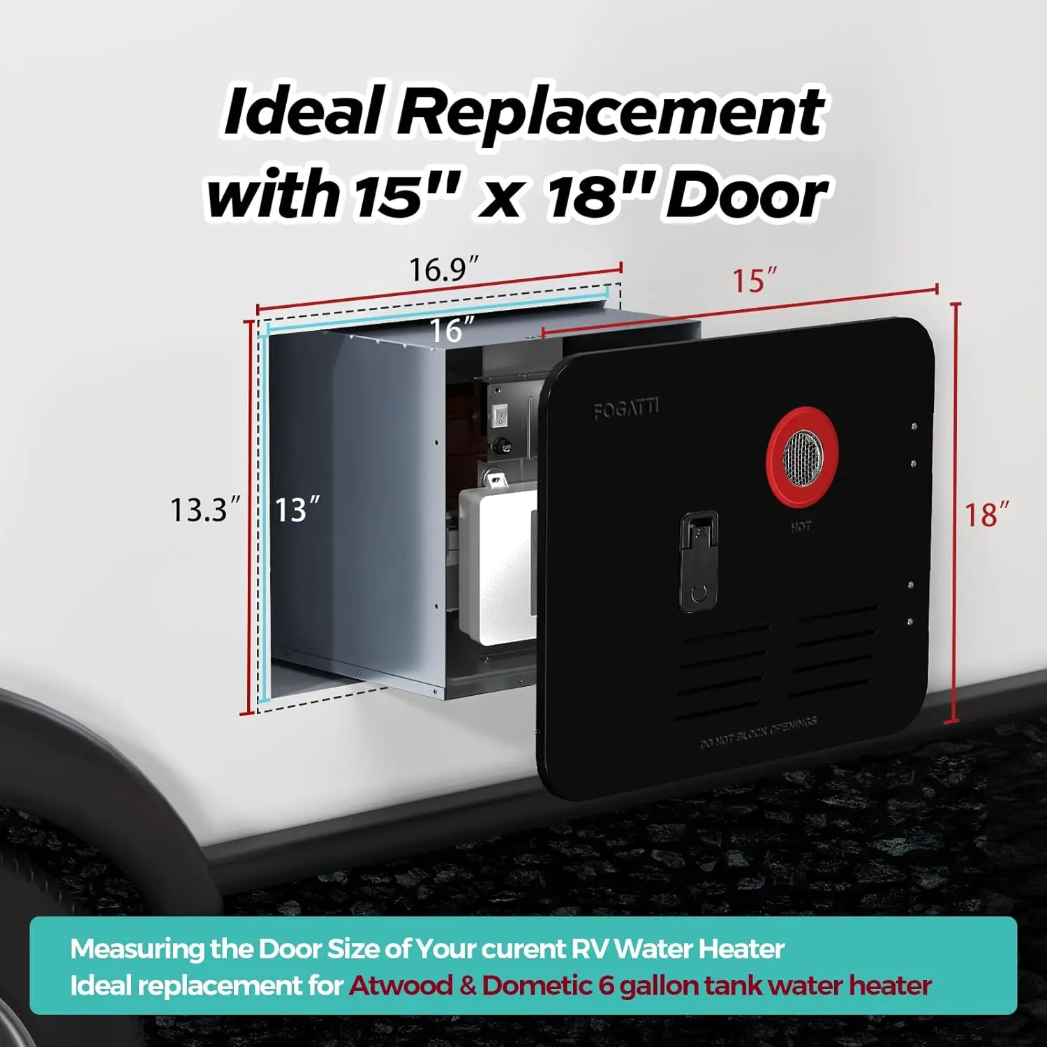 RV Tankless Water Heater InstaShower 7 Gen 2 On Demand Instant Hot Water Heater without Door DC 12V