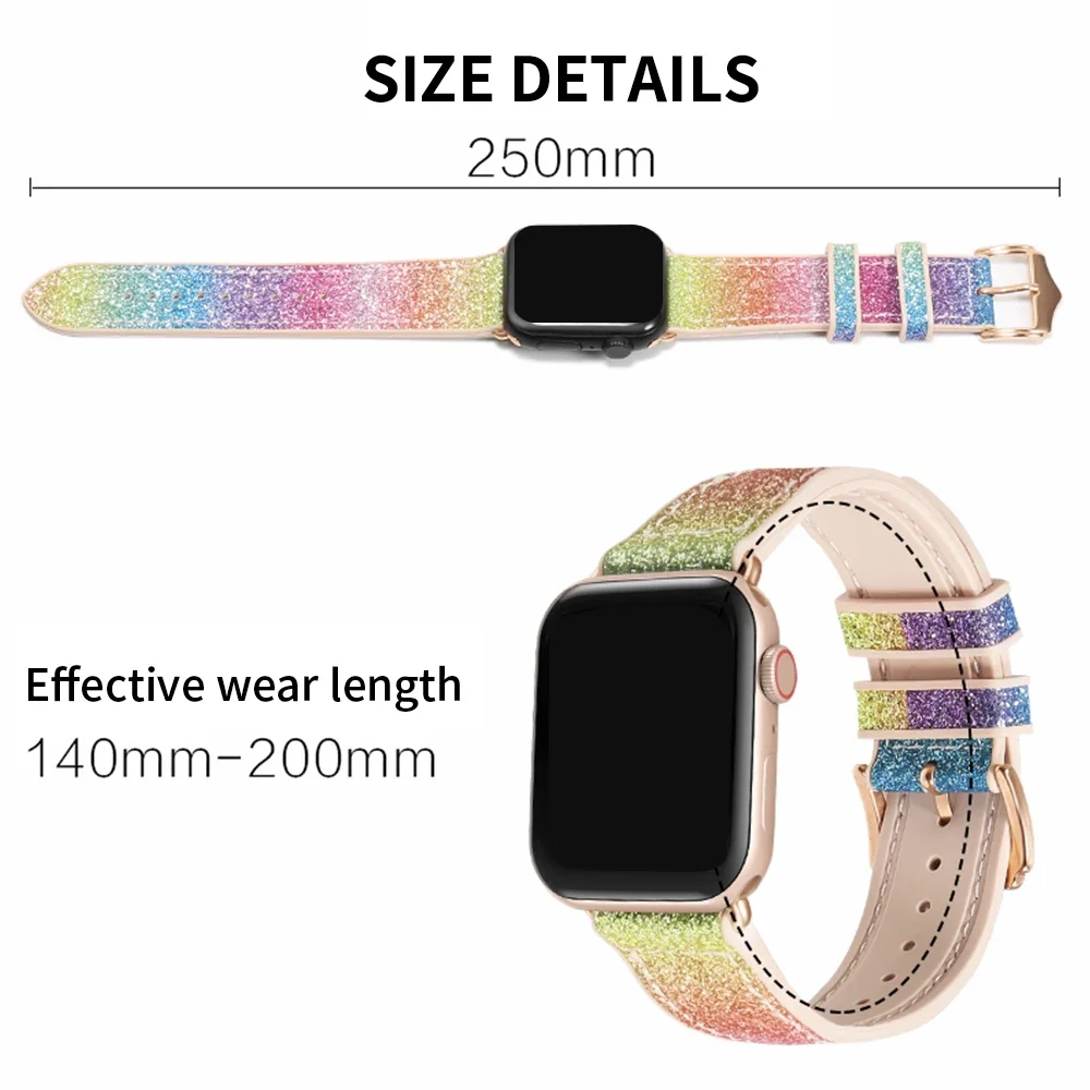 Premium Shiny Sports Silicone Watch Bracelet Strap