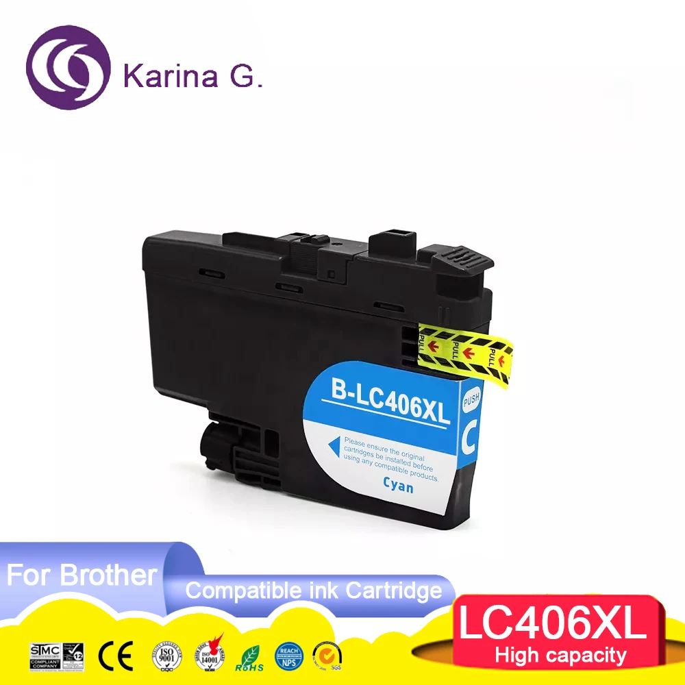 High capacity LC406XL LC 406XL Premium Color Compatible Printer Ink Cartridge fo