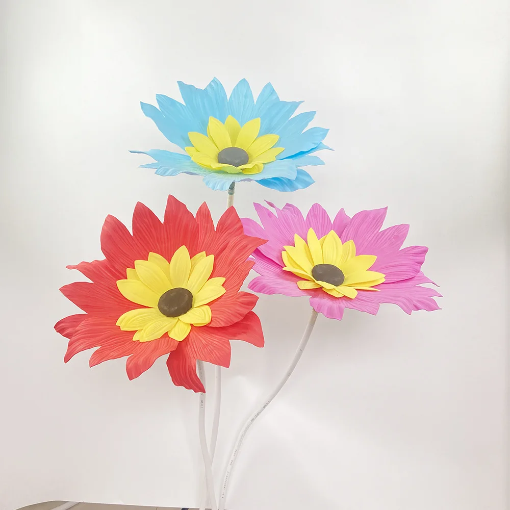 

Sunflowers Window Show Kindergarten Childrens Giant PE Fake Flower Stage Setting Event Props Festival Decor Ornaments Supplies