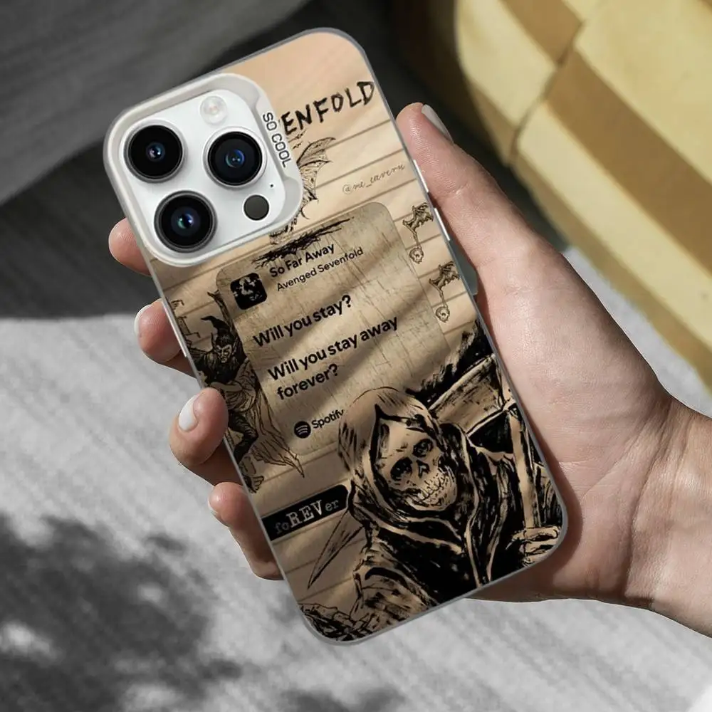 Avenged Sevenfold White Matte Shockproof Phone Case