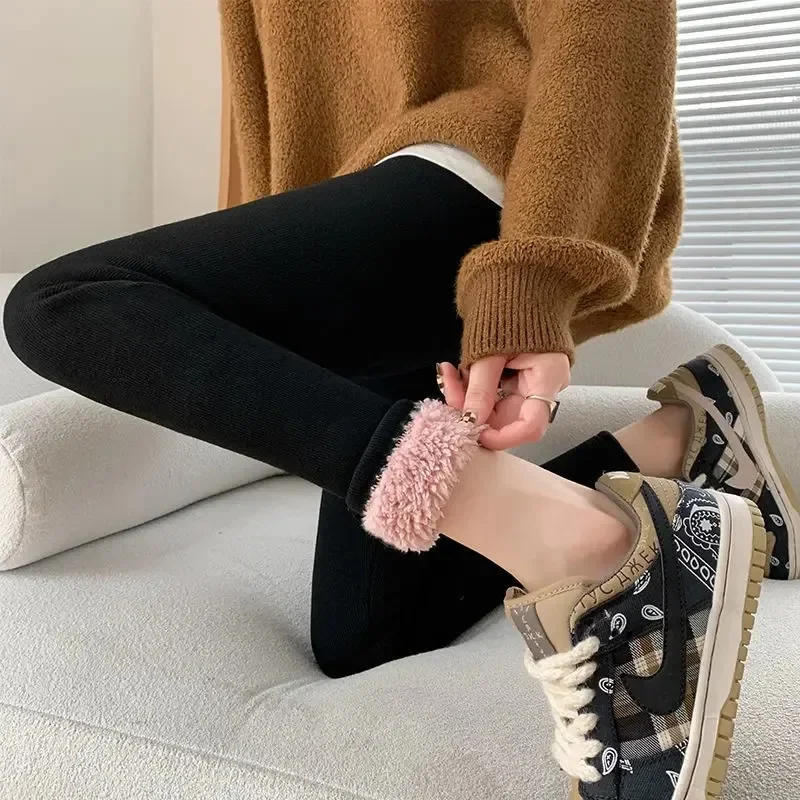 Plus Size For Women Ladies Winter Thermal Leggings Fleece Lined Pants Skinny Long Thermos Pantyhose Warm Thick Tights