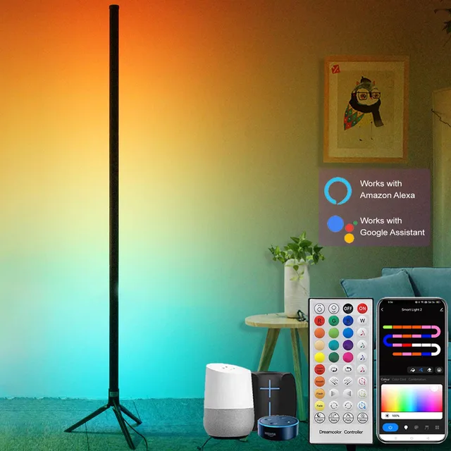 스탠딩 LED RGB 라이트: 침실, 거실, 크리스마스 장식을 위한 다채로운 분위기 메이커