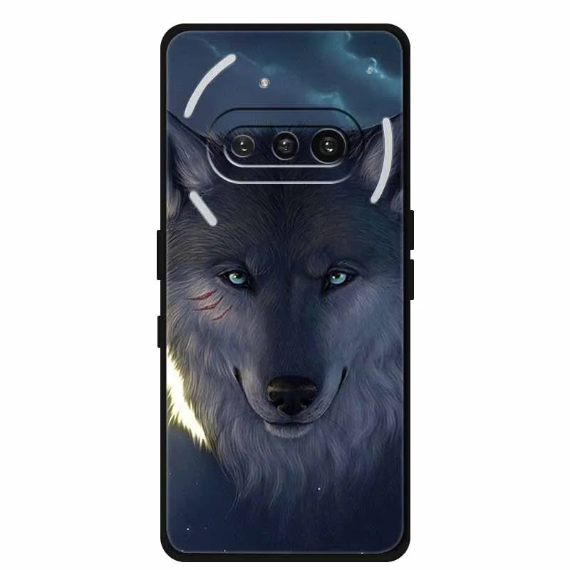 Wolf Lion Tiger Black Silicone Soft Back Cover Case - Enhanced Protection