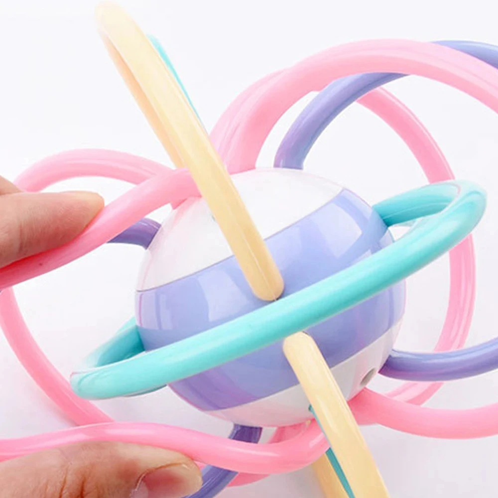 Cot rattle ball 0-3 years old toddler soft teether silicone ball toys teething baby itchy teeth Early Learning education