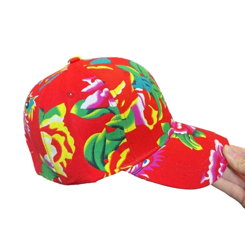 

Flower Er ren zhuan Baseball Hat Creative For Stage Festive Floral Photo Props